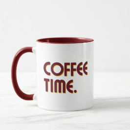 Caneca Hora do Café | Café Simples Minimalista Diário