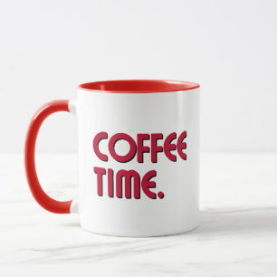 Caneca Hora do Café Café Simples Minimalista Diário