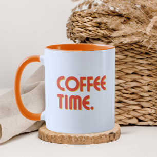 Caneca Hora do Café Café Simples Minimalista Diário