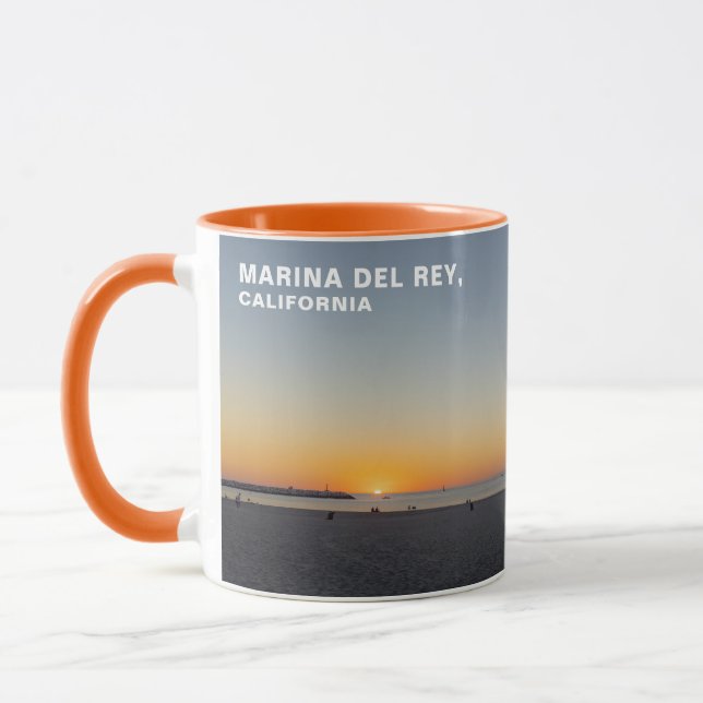 Caneca Horário do ouro do Sol - MARINA DEL REY, CA Mug (Esquerda)