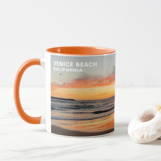 Caneca Horário do ouro do Sunset - Venice Beach, CA