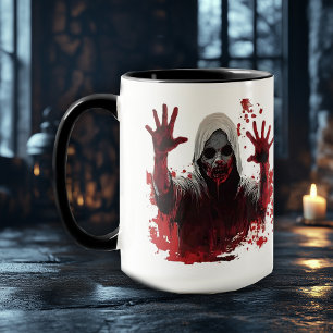 Caneca Horror de Muro Sangrento Assombrado - Halloween As