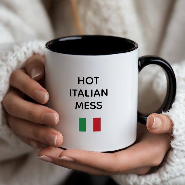 Caneca Hot Italian Mess (Hot Italian Muss
Funny Italian Mug)