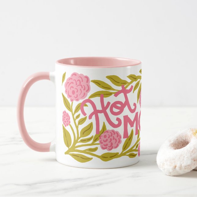 Caneca Hot Momma Mother's Day 11 oz Mug (Com Donut)