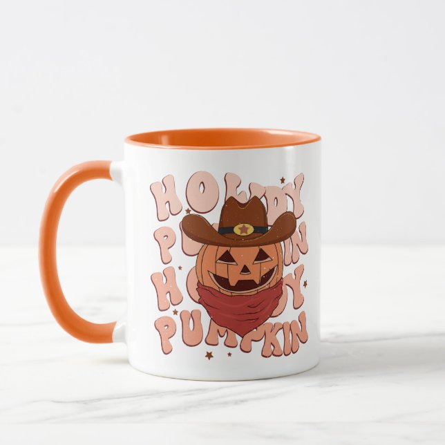 Caneca Howdy Pumpkin Retro Halloween (Esquerda)