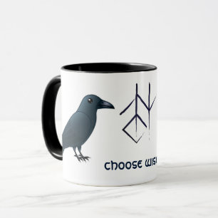 Caneca 'Huginn & Muninn', o sábio Odin's ravens Mug