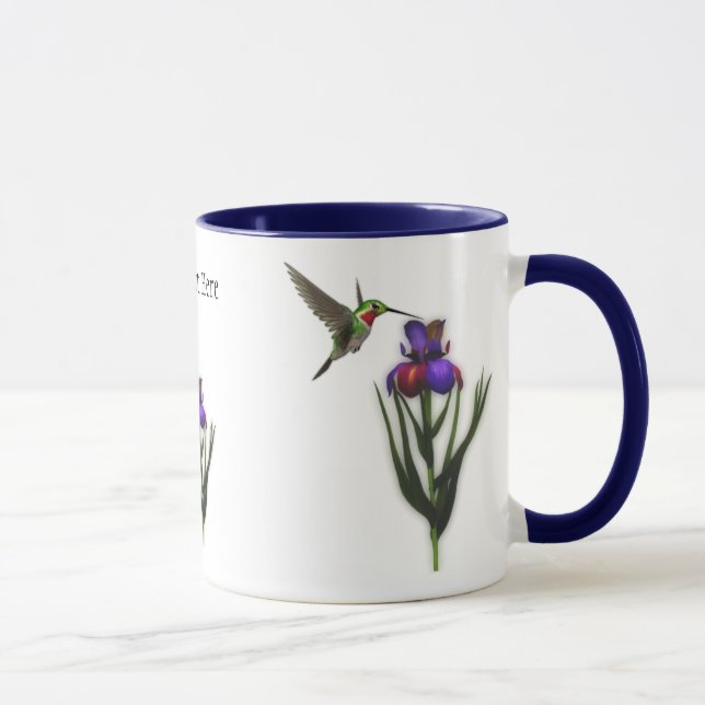 Caneca Hummingbird Iris Flower Mug (Direita)