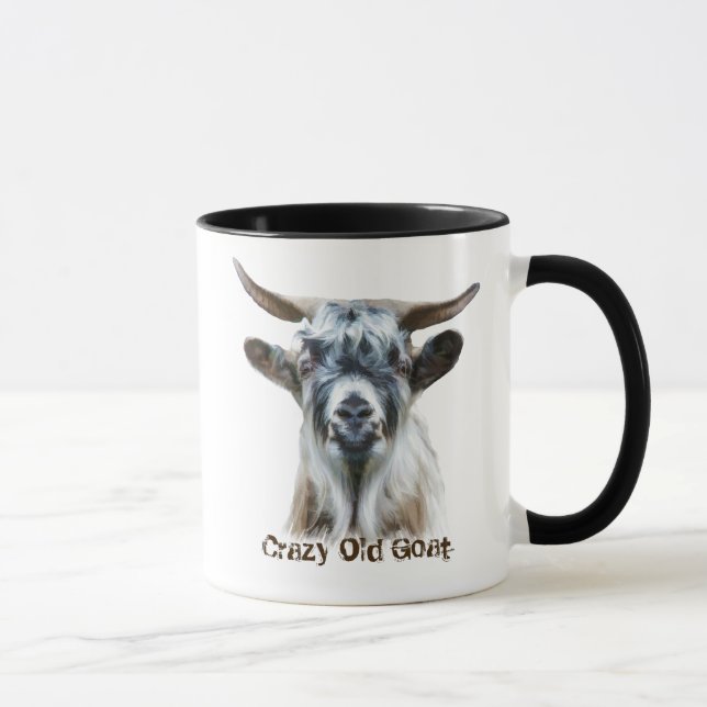 Caneca Humor animal com Fazenda de Capim Velho e Louco (Direita)