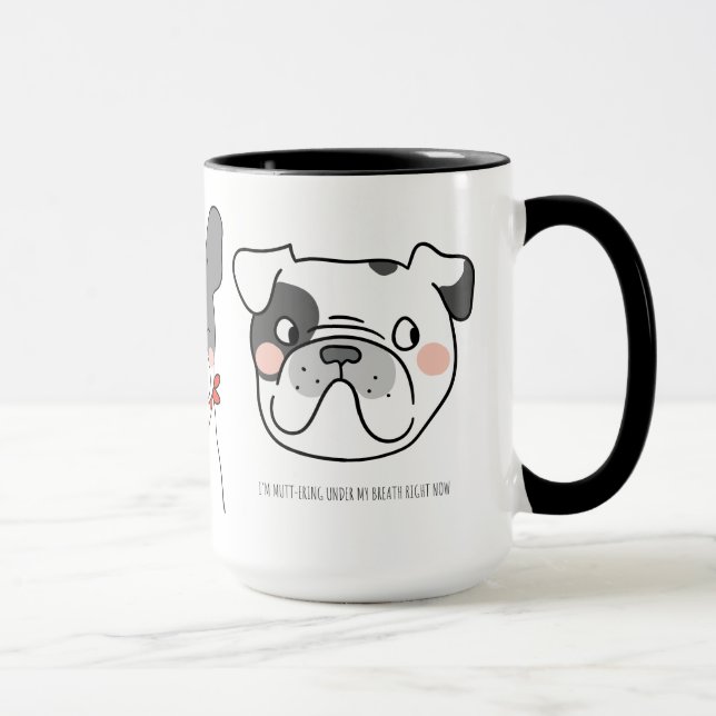 Caneca Humor de Cão Sarcástico com Torção Sassônica (Direita)