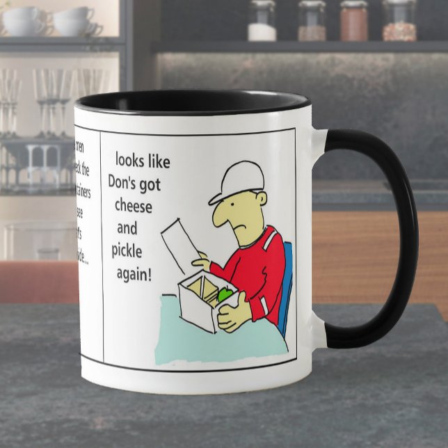 Caneca Humor de desenho animado de contêiner de transport (Criador carregado)