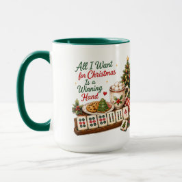 Caneca Humor de Mahjong de Natal 
