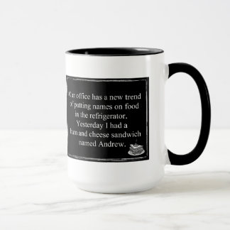 Caneca Humor do escritório Missa de Mão e Sanduíche de Qu