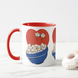 Caneca Humor Fofo Retrô, Tigela de Pipoca para o Cinema!