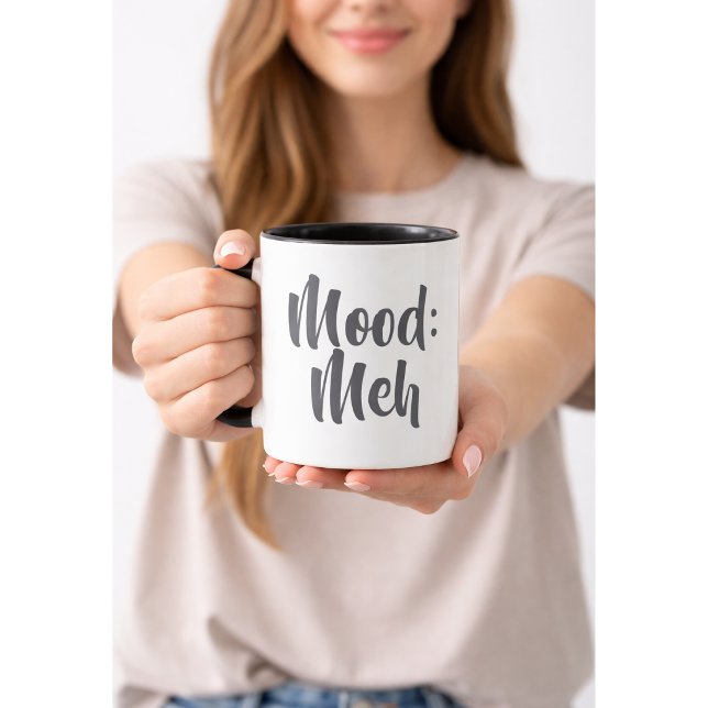 Caneca Humor: Meh Minimalista Engraçado (Criador carregado)