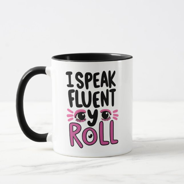 Caneca Humorous Pink Sarcastic Saying (Esquerda)