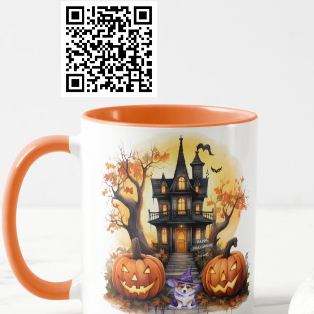 Caneca Hunted House Corgi Witch (Criador carregado)