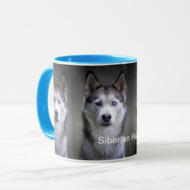 Caneca Husky-Combo Mug Siberiano (Frente Esquerda)