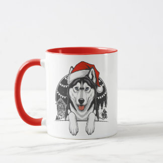Caneca Husky Natal – Cachorro de Inverno Festivo