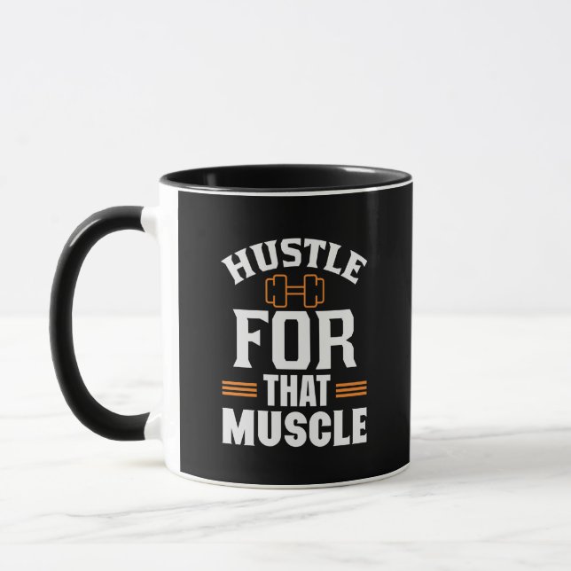 Caneca Hustle para aquele exercício de ginástica muscular (Esquerda)