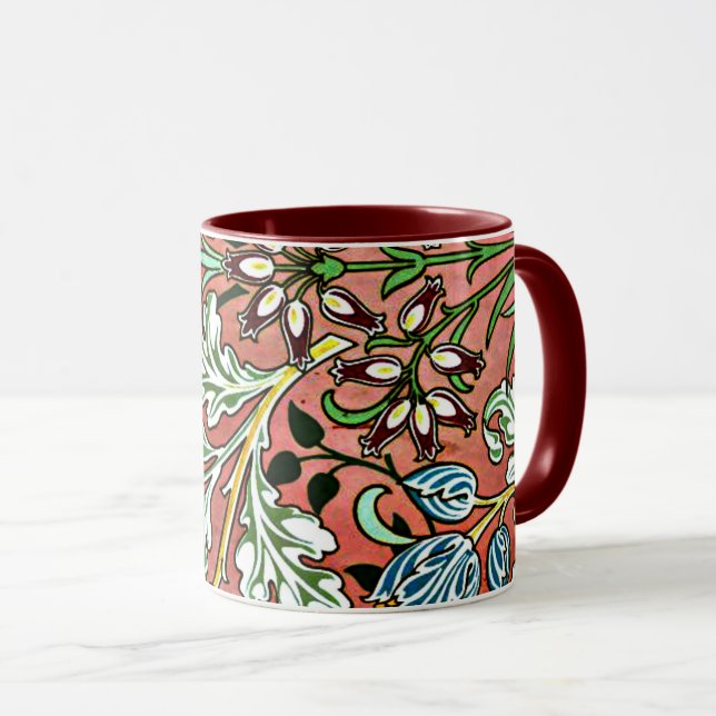 Caneca Hyacinth, um design William Morris (Frente Esquerda)