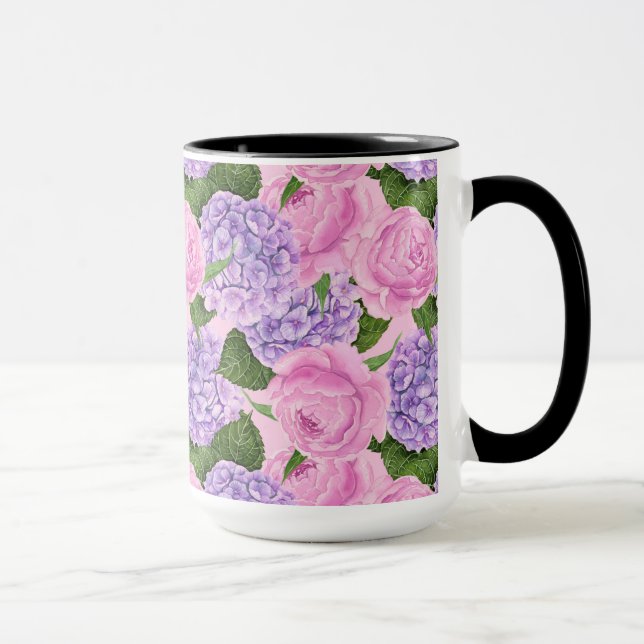 Caneca Hydrangea e padrões de colônia (Direita)