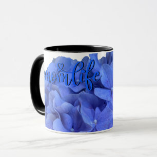 Caneca Hydrangeas florais elegantes de periguito azul