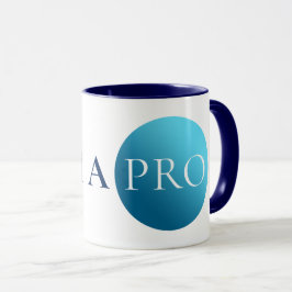 Caneca I AM A PRO | Bold Minimalist Blue Circle Mug