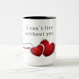 Caneca I can't live without you