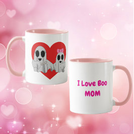 Caneca I Love Boo Mom- Pink