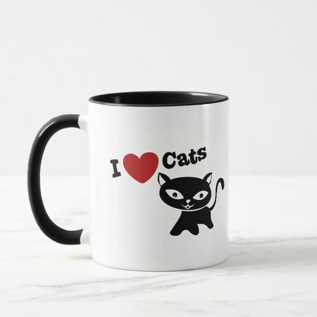 Caneca I love cats (Esquerda)