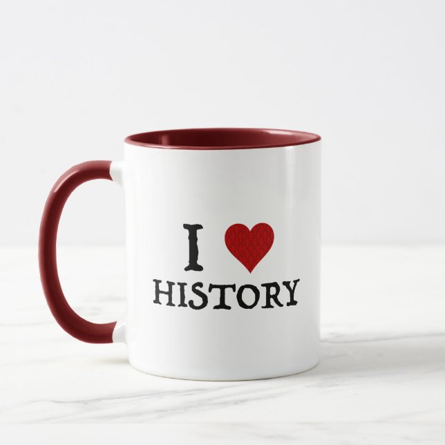 Caneca I Love (Heart) History (Esquerda)