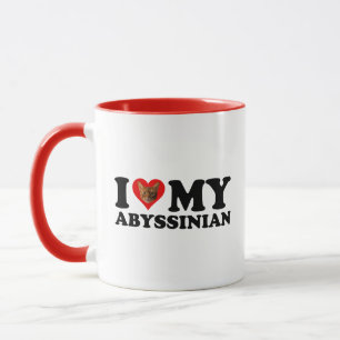 Caneca I Love (Heart) My Abyssinian
