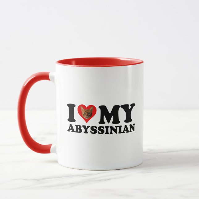 Caneca I Love (Heart) My Abyssinian (Esquerda)