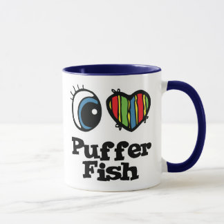 Caneca I Love (Heart) Puffer Fish