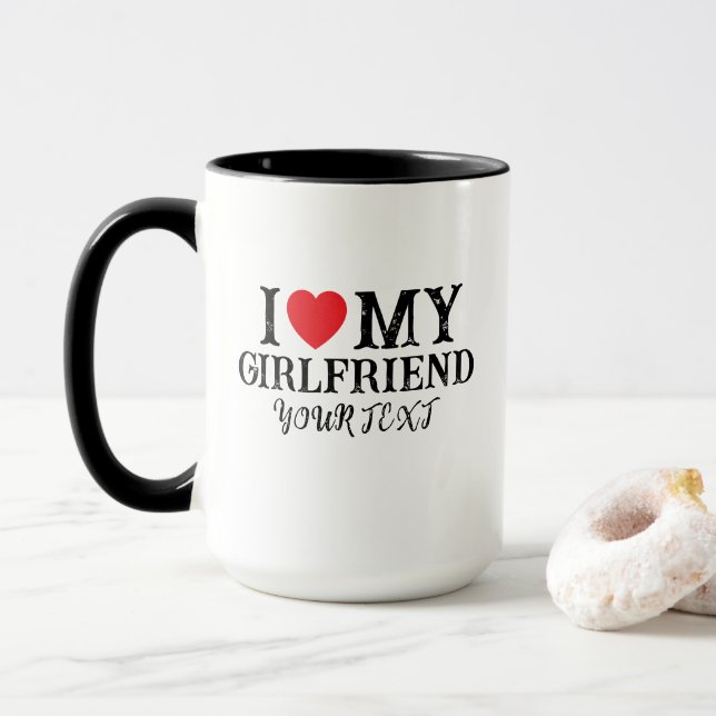 Caneca I Love My Girlfriend,valentine gift (Com Donut)