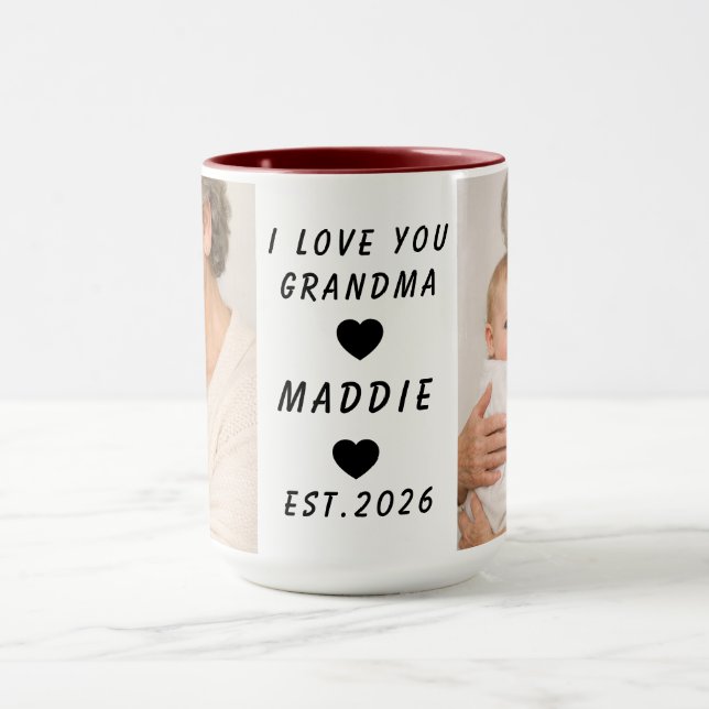 Caneca I Love You Grandma | Grandparents Day (Centro)