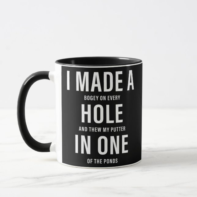 Caneca I Made A Hole In One Funny Golf Dad Lover Golfer (Esquerda)