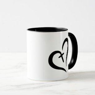Caneca ícone chic Love and Faith simples  