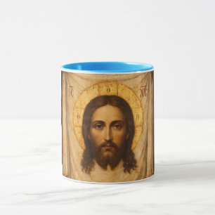 Caneca Ícone de Jesus Cristo do Lenço Sagrado