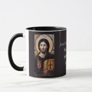 Caneca Ícone Ortodoxo de Jesus Cristo Pantocrator l