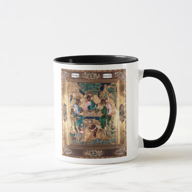 Caneca Ícone que descreve Abraham e os três anjos (Direita)