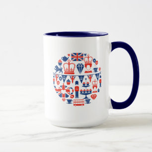 Caneca Ícones britânicos do jubileu