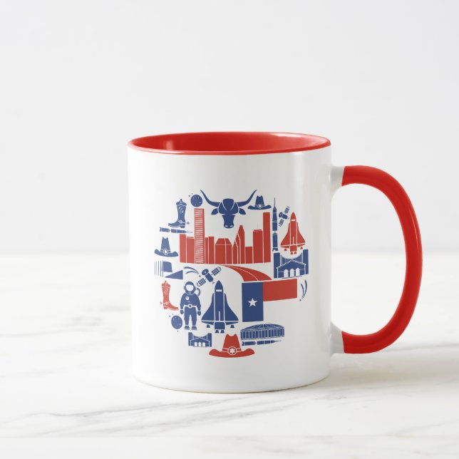 Caneca Ícones de Houston Texas (Direita)