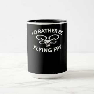 Caneca Id Preferencialmente Voando Piloto Vintage De Dron