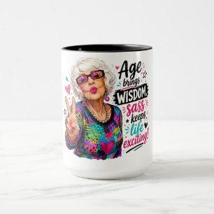 Caneca Idade Fofo/Engraçado/Sarcastico Traz Sabedoria