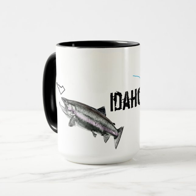 CANECA IDAHO STEELHEAD - AQUI PESCA PESCADA - IDAHO BRILH (Frente Esquerda)