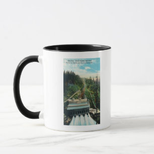 Caneca Ideia aérea da central eléctrica do elétron