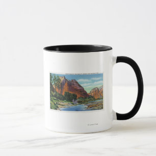 Caneca Ideia da montagem majestosa e da aterragem do anjo