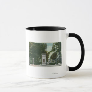 Caneca Ideia da porta do memorial da faculdade da união