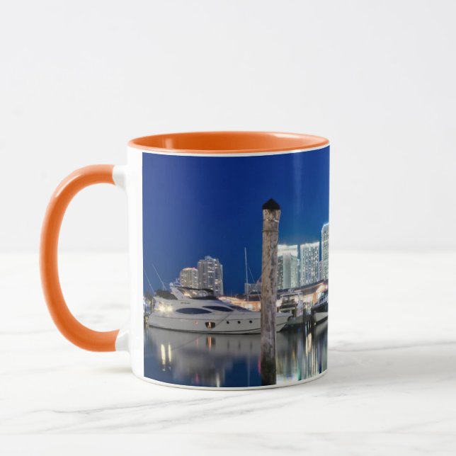 Caneca Ideia da skyline com reflexão na água, Miami (Esquerda)